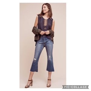 MOTHER The Nomad crop Fray Jeans in Twice as Nice